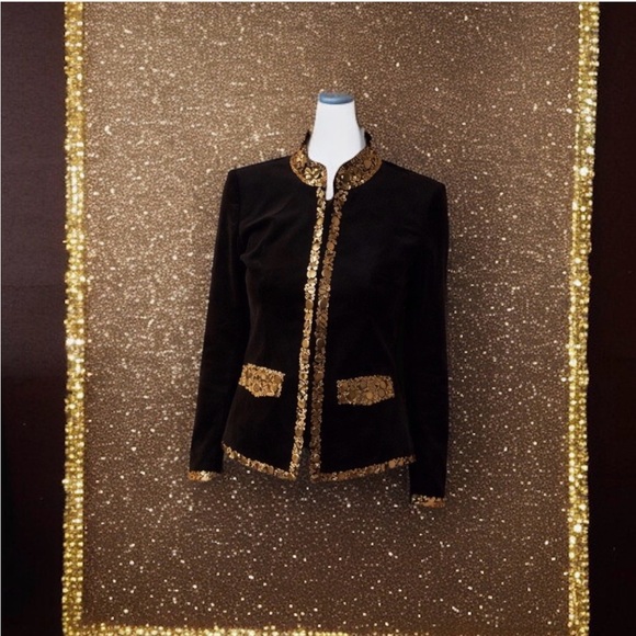 Michael Kors Black Velvet Jacket w/ Sequins ~ NWT - Picture 16 of 16